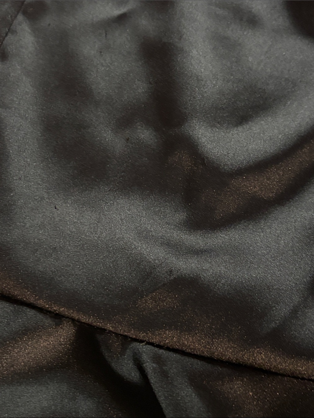 B. Darlin Black Satin One-Shoulder Ruched Mini Dress - Size 1/2 - Picture 5 of 5